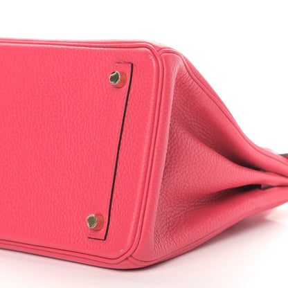 Hermes Taurillon Clemence Birkin 30 Rose Extreme 7 of 11