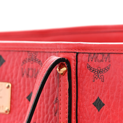 MCM Visetos Medium Anya Shopper Tote Ruby Red 24 of 26