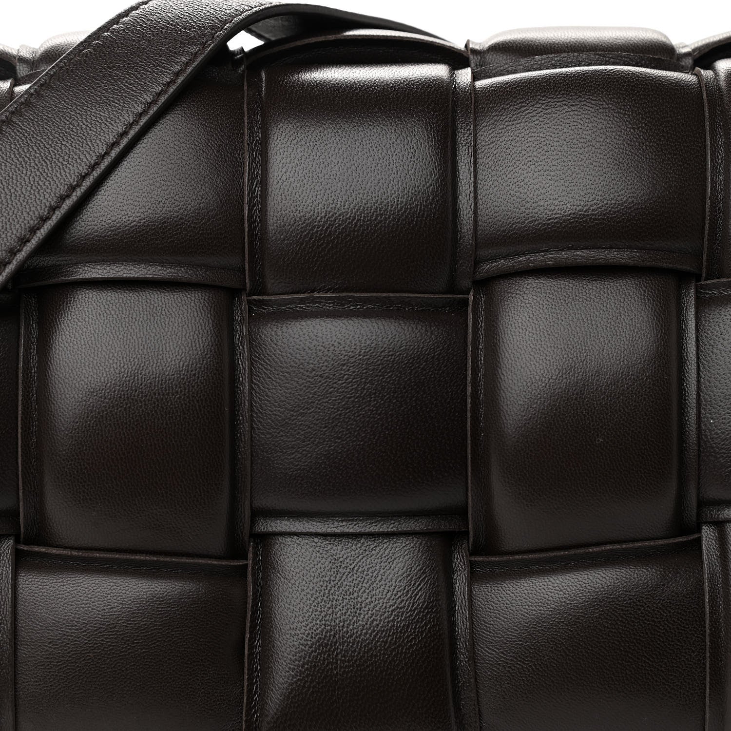 Bottega Veneta Nappa Maxi Intreccio Padded Cassette Crossbody Bag Fondente 9 of 9
