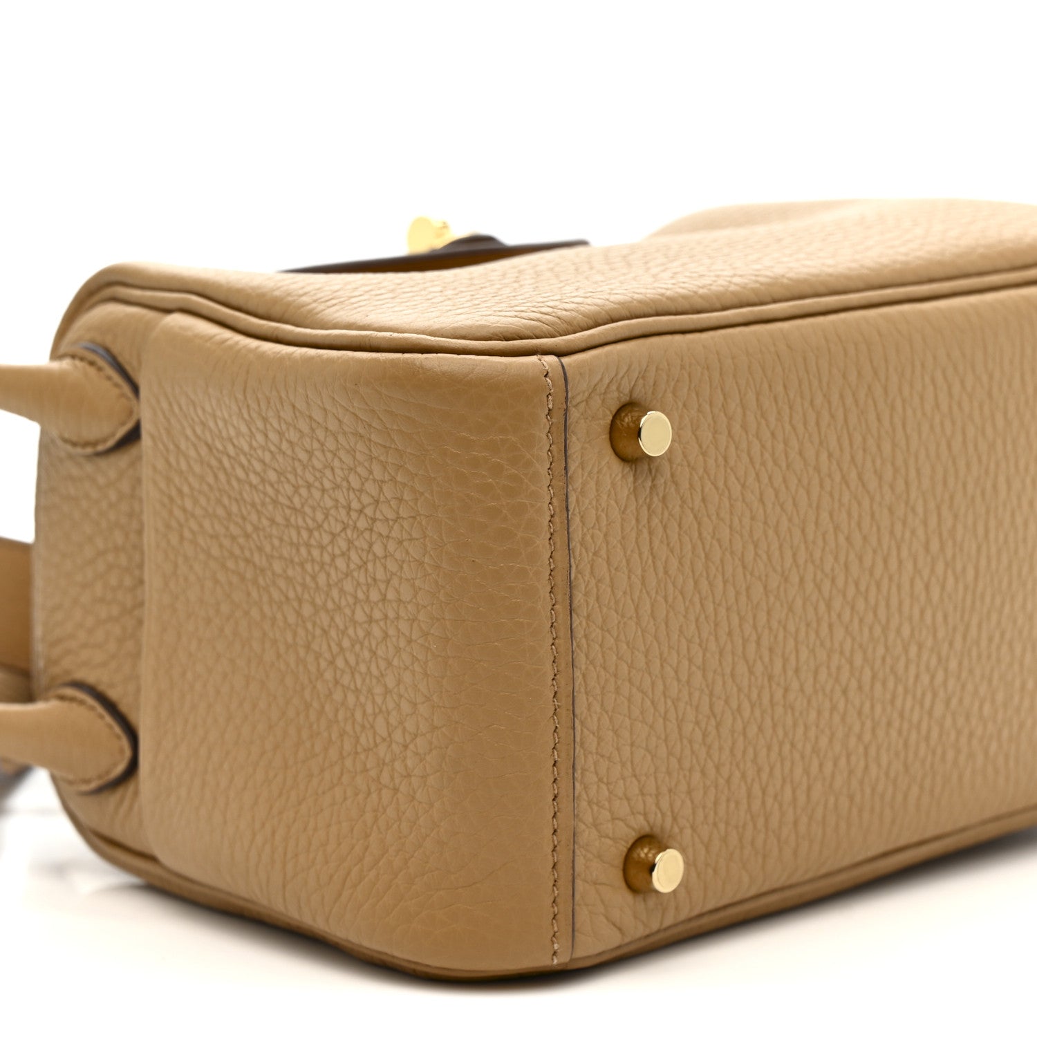 Hermes Taurillon Clemence Mini Lindy 20 Biscuit 9 of 11