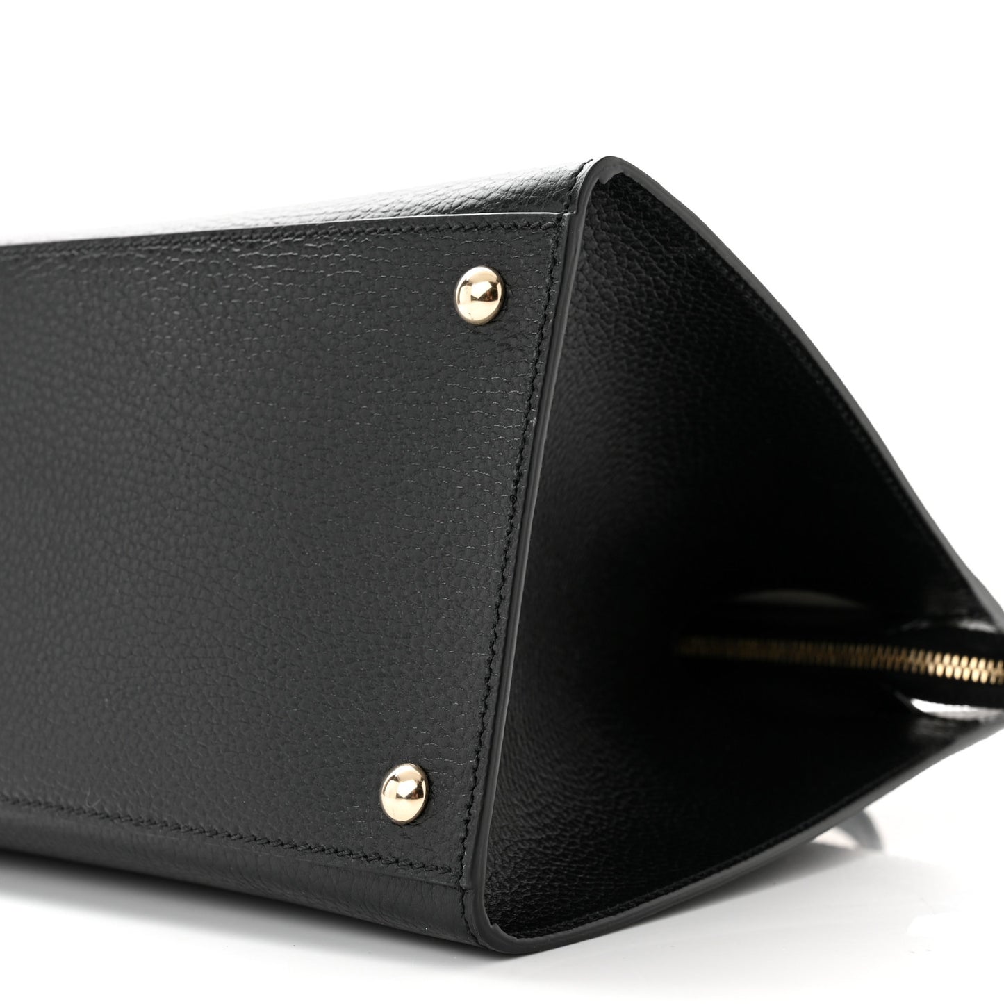 Dollar Calfskin Large Soho Top Handle Satchel Black
