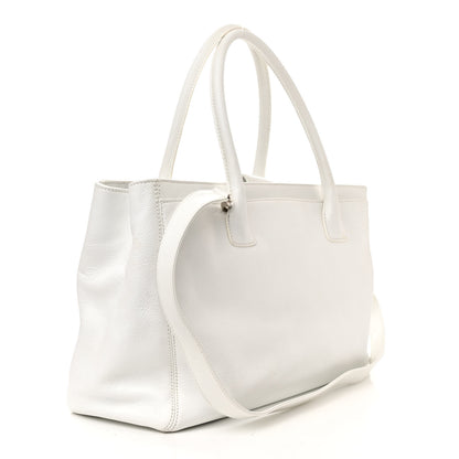 Chanel Calfskin Cerf Executive Shopper Tote White 3 of 20