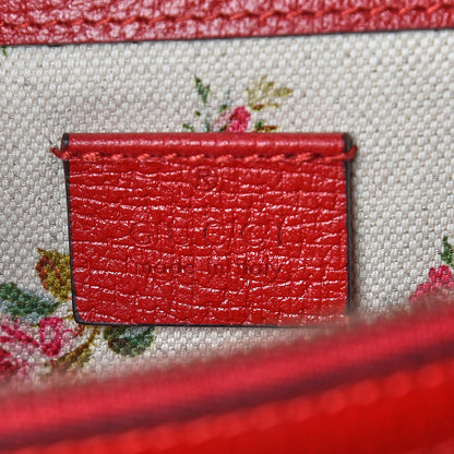 Gucci Calfskin Web Floral Embroidered Small Dionysus Shoulder Bag Hibiscus Red 8 of 9