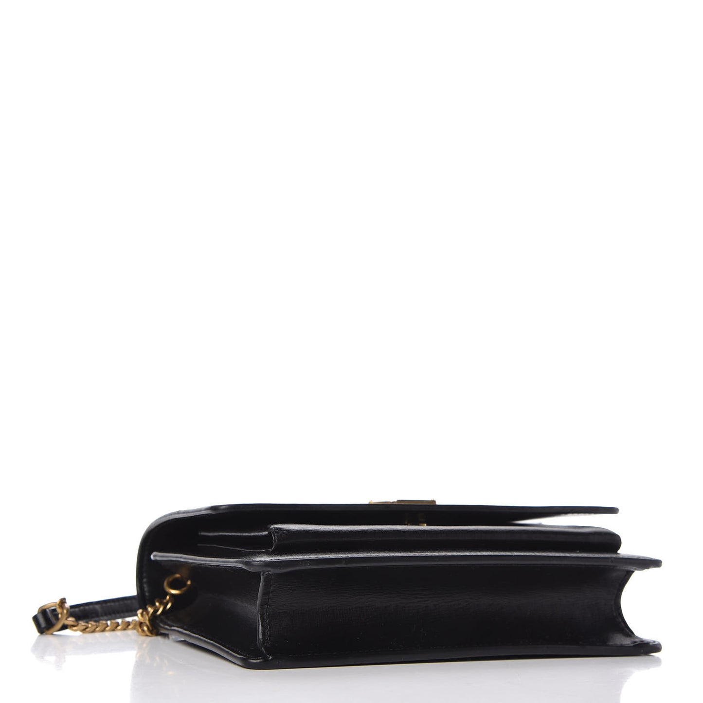 Calfskin Monogram Sunset Chain Wallet Black