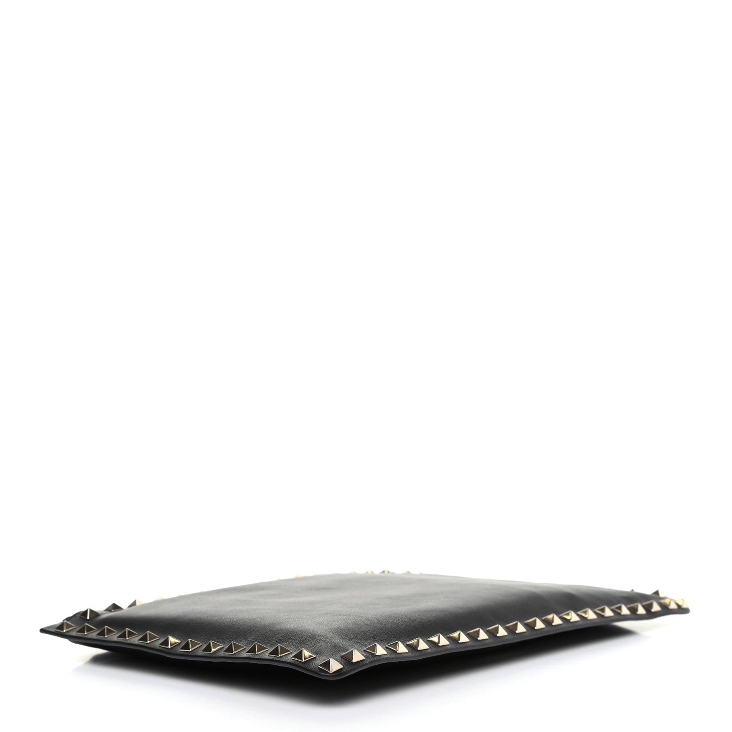 Valentino Garavani Vitello Large Rockstud Zip Pouch Black 4 of 7