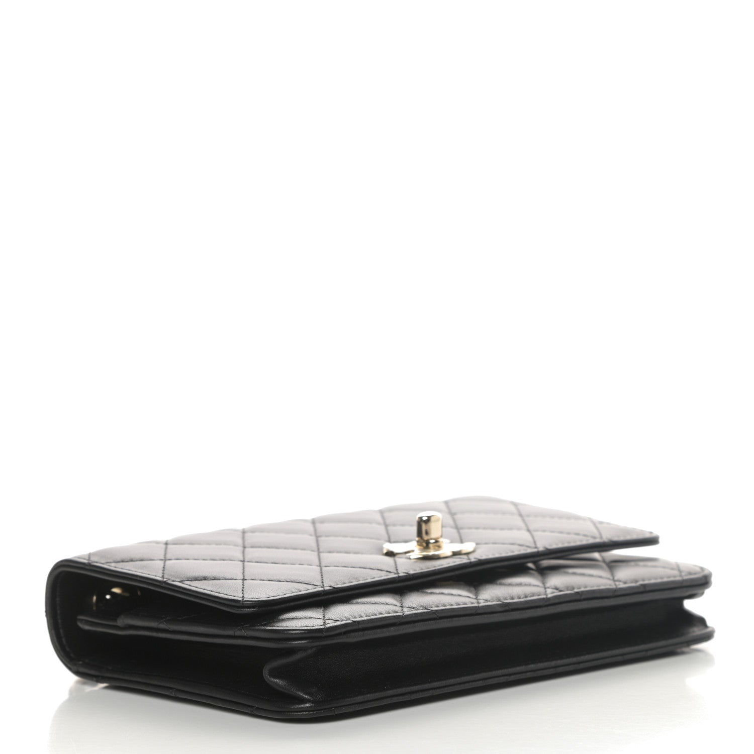 Chanel Lambskin Quilted Trendy CC Wallet On Chain WOC Black 4 of 14