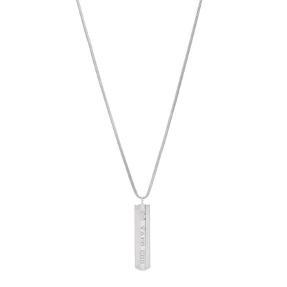 Tiffany Sterling Silver 1837 Bar Pendant Necklace 1 of 3