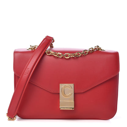 Celine Shiny Calfskin Medium C Bag Red 1 of 10