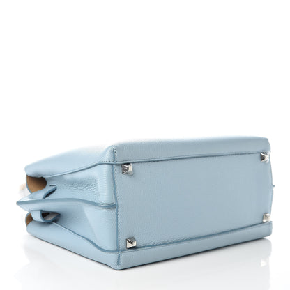 MCM Grained Calfskin Medium Milla Tote Sky Blue 4 of 12