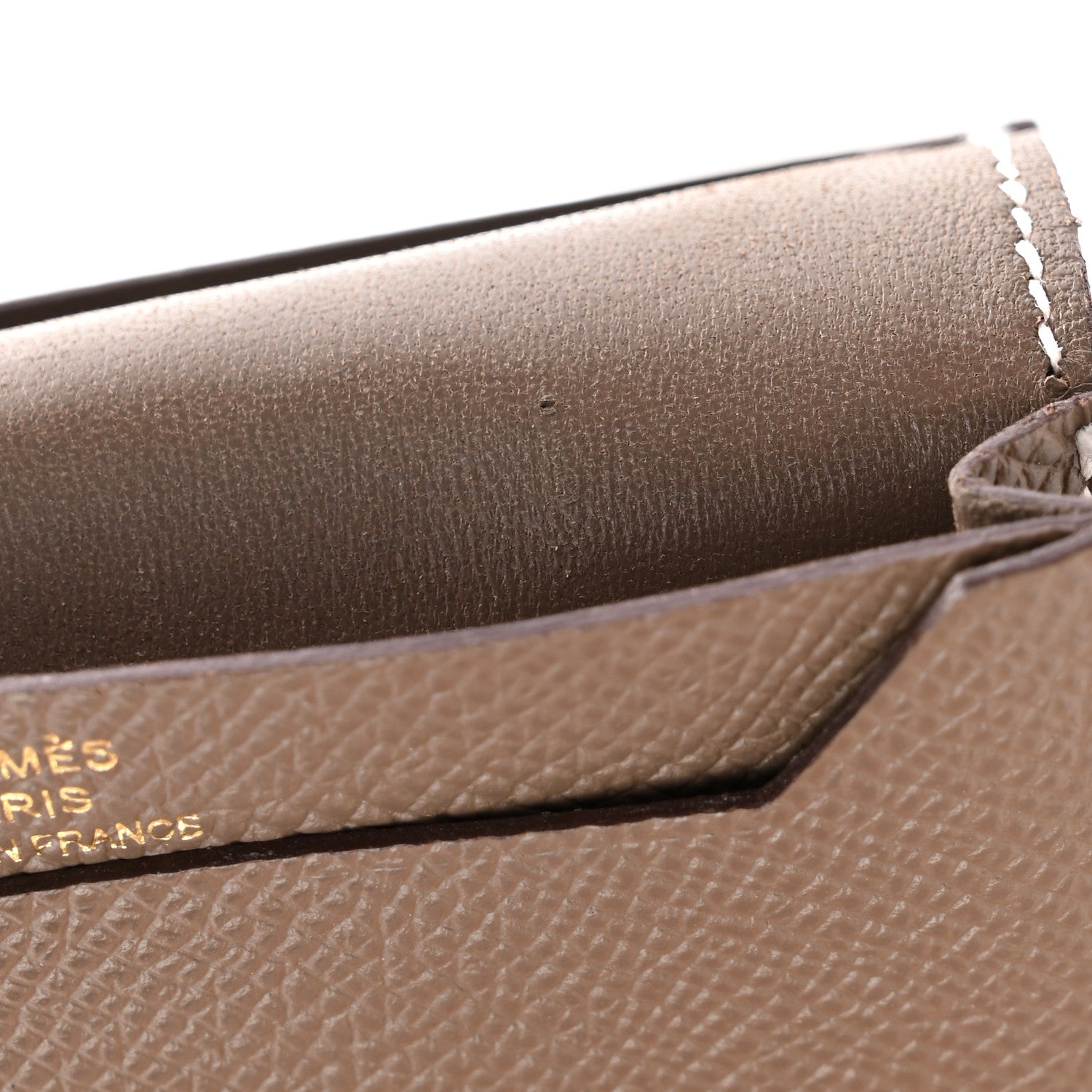 Hermes Epsom Bearn Card Holder Wallet Etoupe 8 of 13