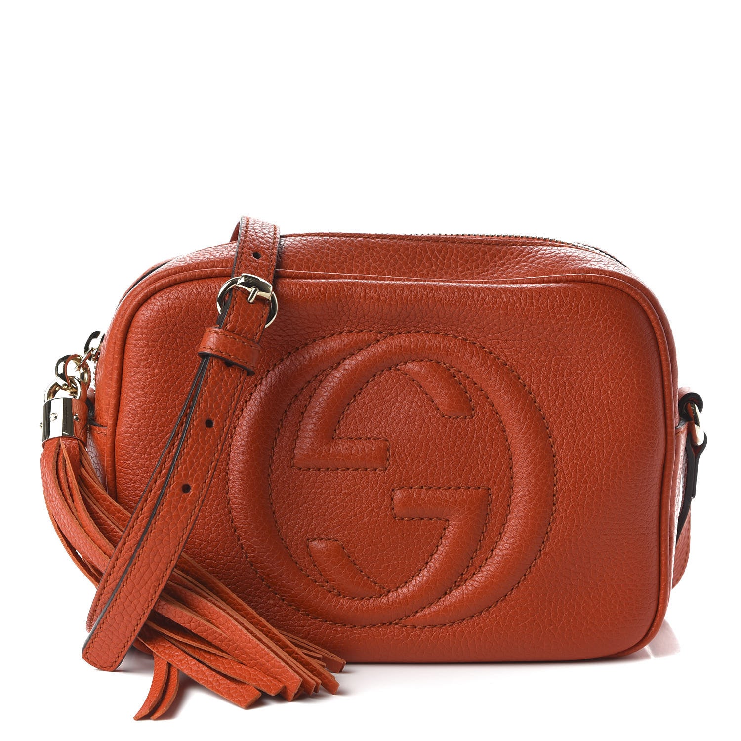 Gucci Pebbled Calfskin Small Soho Disco Bag Tabasco Red 1 of 10