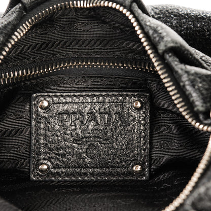 Prada Cervo Lux Chain Hobo Nero Black 6 of 7