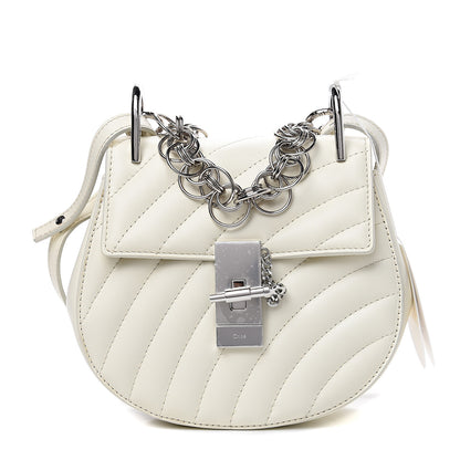 Chloe Calfskin Quilted Mini Drew Bijou Shoulder Bag Natural White 1 of 10