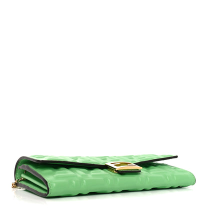 Fendi Nappa Matisse FF Embossed Continental Wallet On Chain Edamame 4 of 11