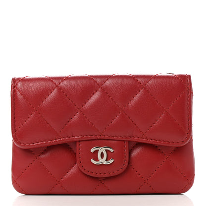 Chanel Lambskin Quilted Coin Purse Red 1 of 8