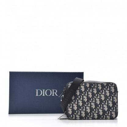 Christian Dior Oblique Pouch Navy Blue 10 of 10
