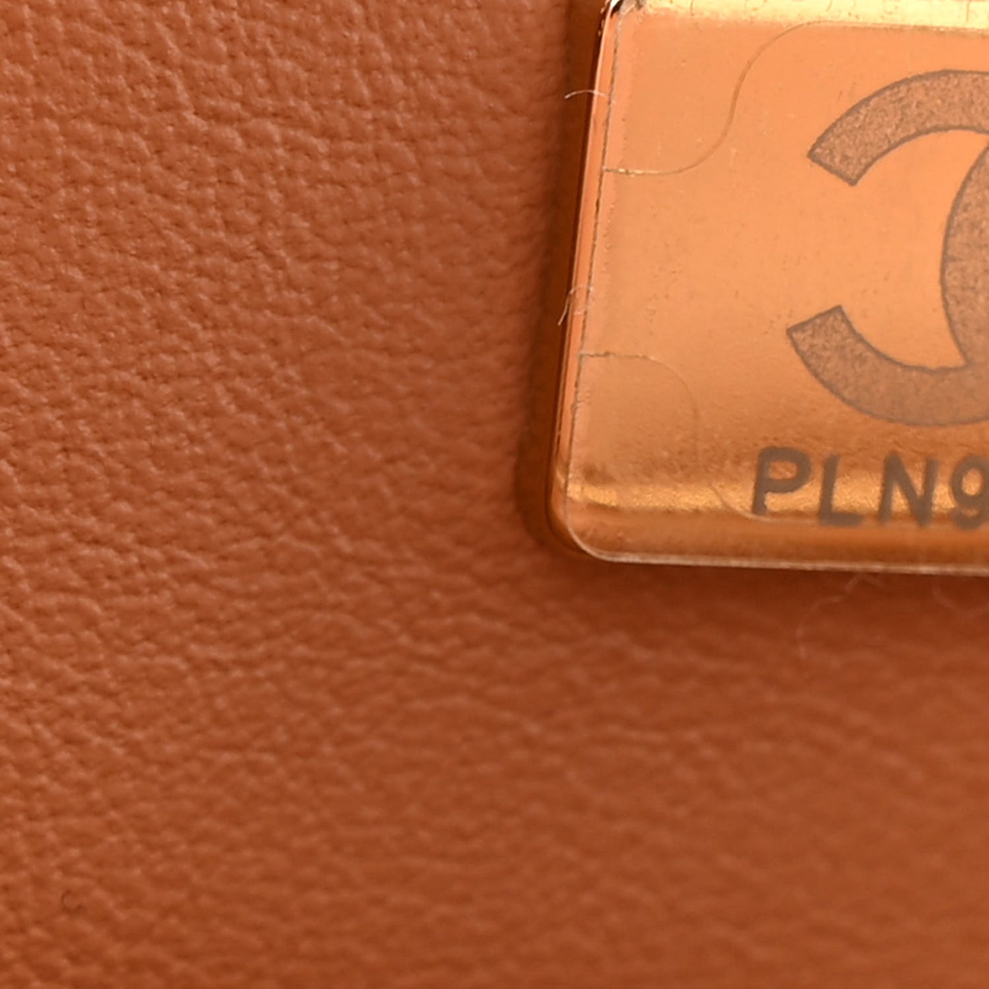 Lambskin Quilted Mini Rectangular Pearl Crush Flap Brown