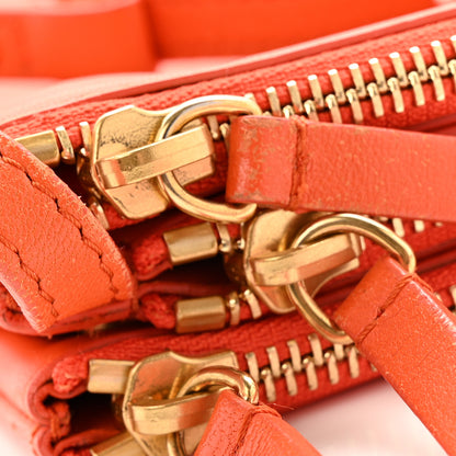Celine Lambskin Large Trio Crossbody Bag Orange 14 of 14