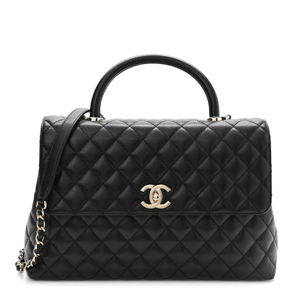 Chanel Caviar Quilted Medium Coco Handle Flap Black 1 of 19