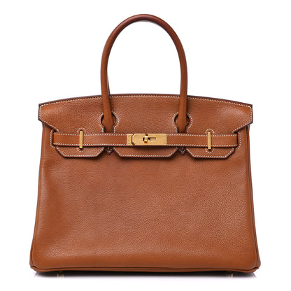 Hermes Natural Barenia Faubourg Birkin 30 Fauve 1 of 16