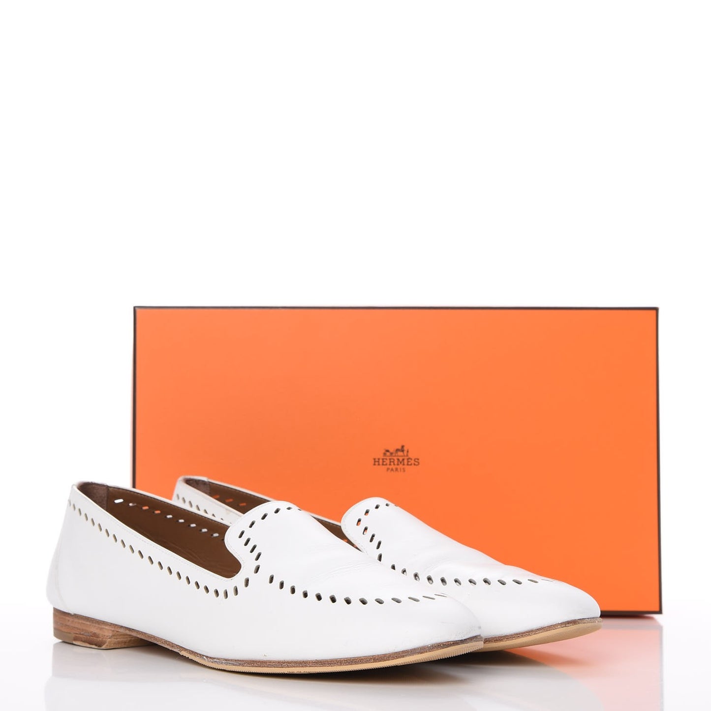 Calfskin Ovale Moccasin Loafers 38.5