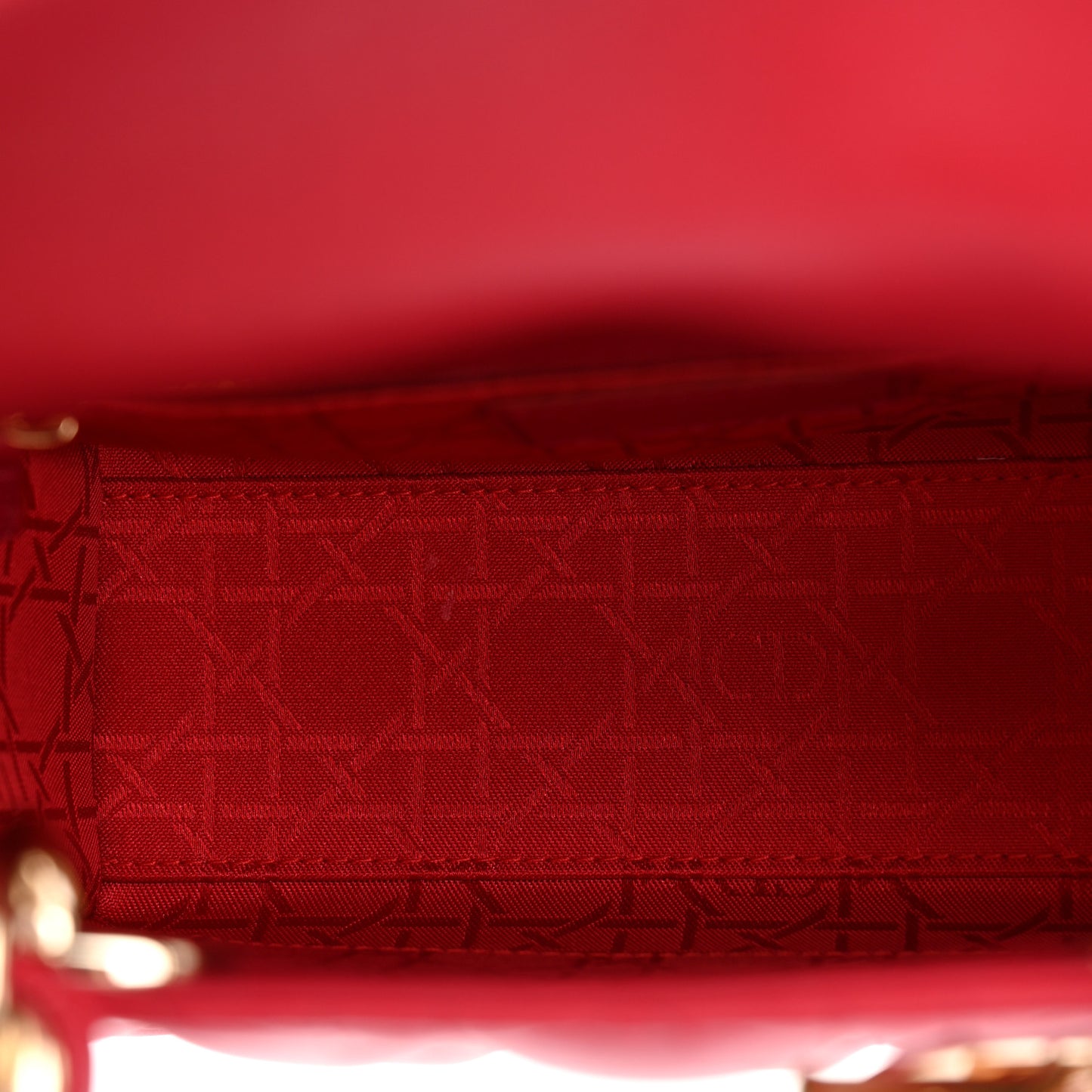 Lambskin Cannage Small My ABCDior Lady Dior Red