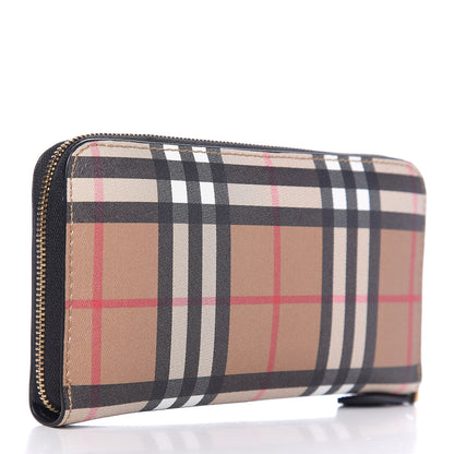 Burberry Vintage Check Elmore Zip Around Wallet Black 3 of 7
