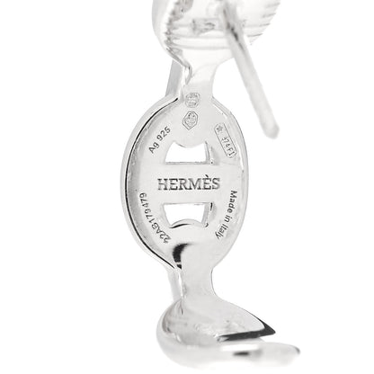 Hermes Sterling Silver Chaine D'Ancre Enchainee Climber Earrings 4 of 5