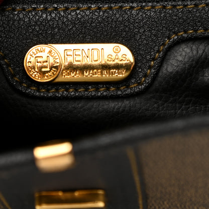 Fendi Pequin Fold Over Clutch Tobacco 6 of 7