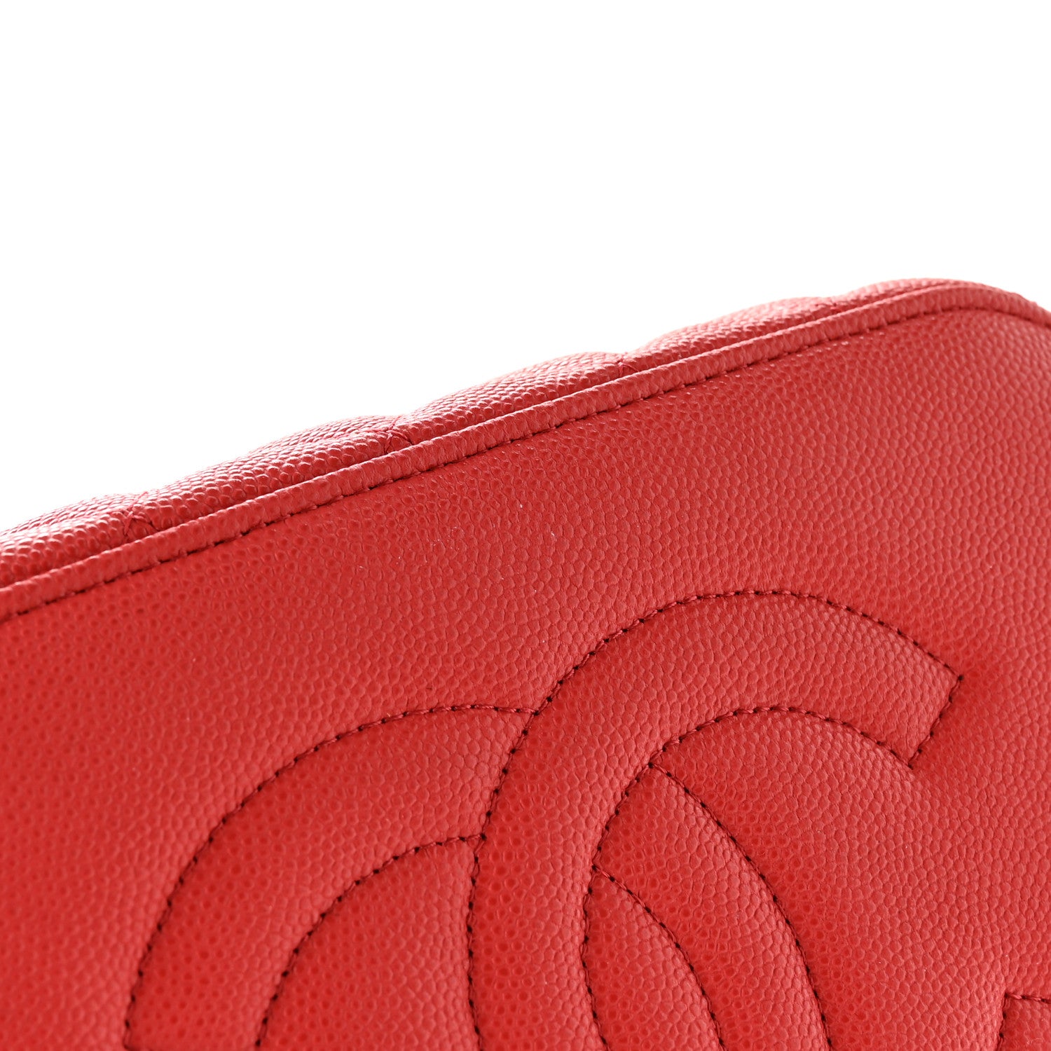 Chanel Caviar Quilted Large Vanity Pouch Red 14 of 19