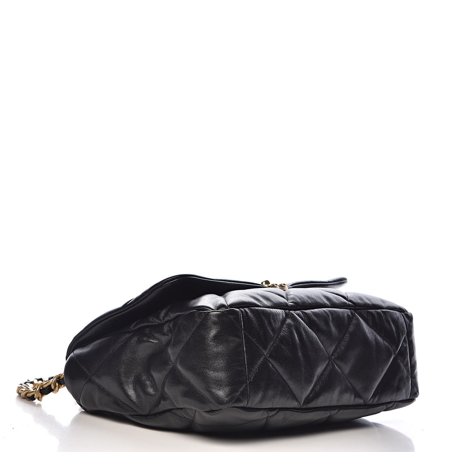 Goatskin Quilted Maxi 19 Flap Black