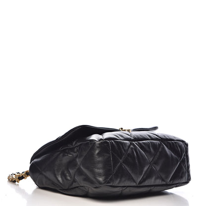Chanel Goatskin Quilted Maxi 19 Flap Black 4 of 11
