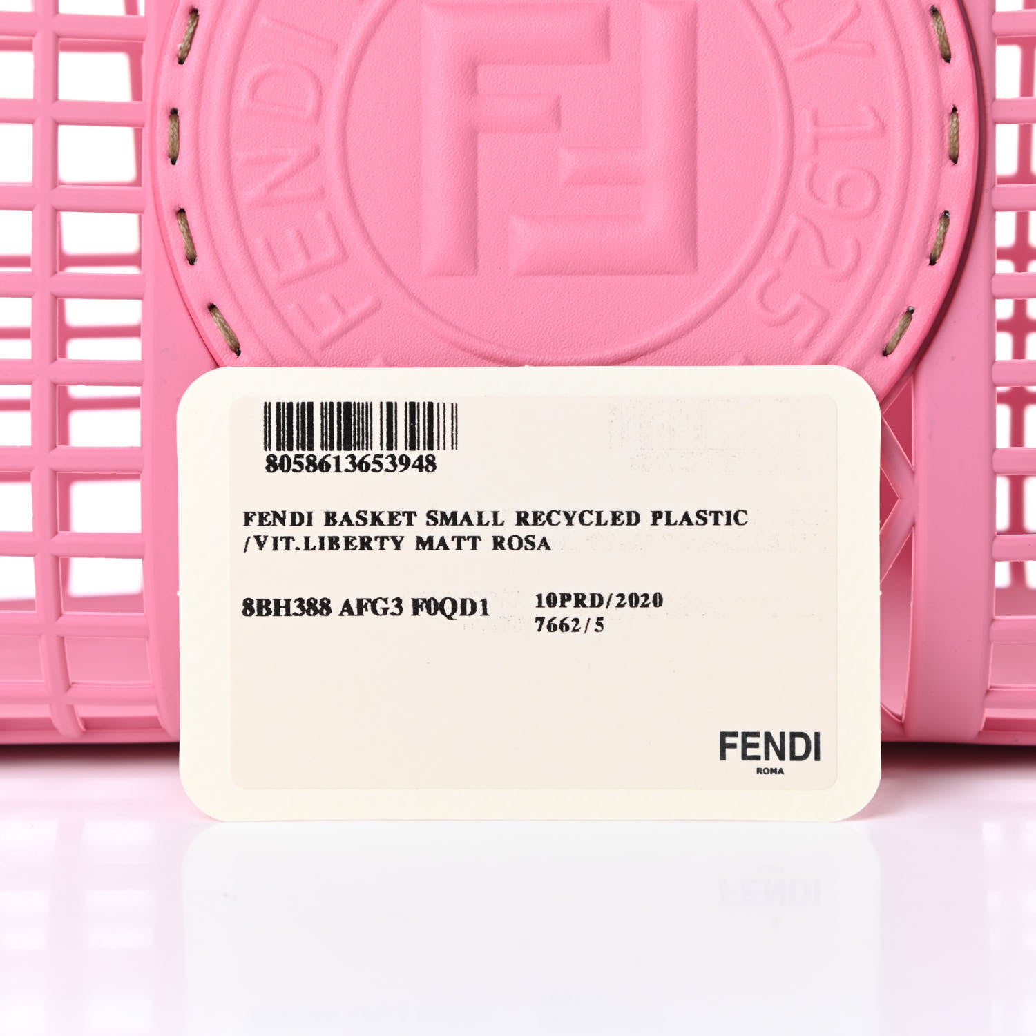 Fendi Recycled Plastic Vitello Liberty Matte Small Fendi Basket Rosa 11 of 11