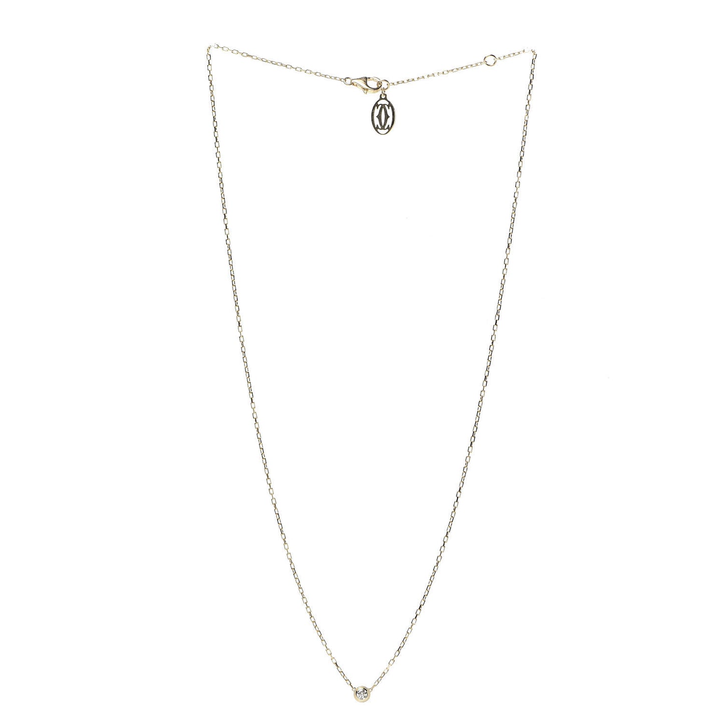 18K Yellow Gold Diamond SM D'Amour Pendant Necklace
