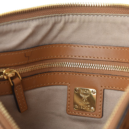 MCM Visetos Medium Crossbody Pouch Cognac 8 of 10