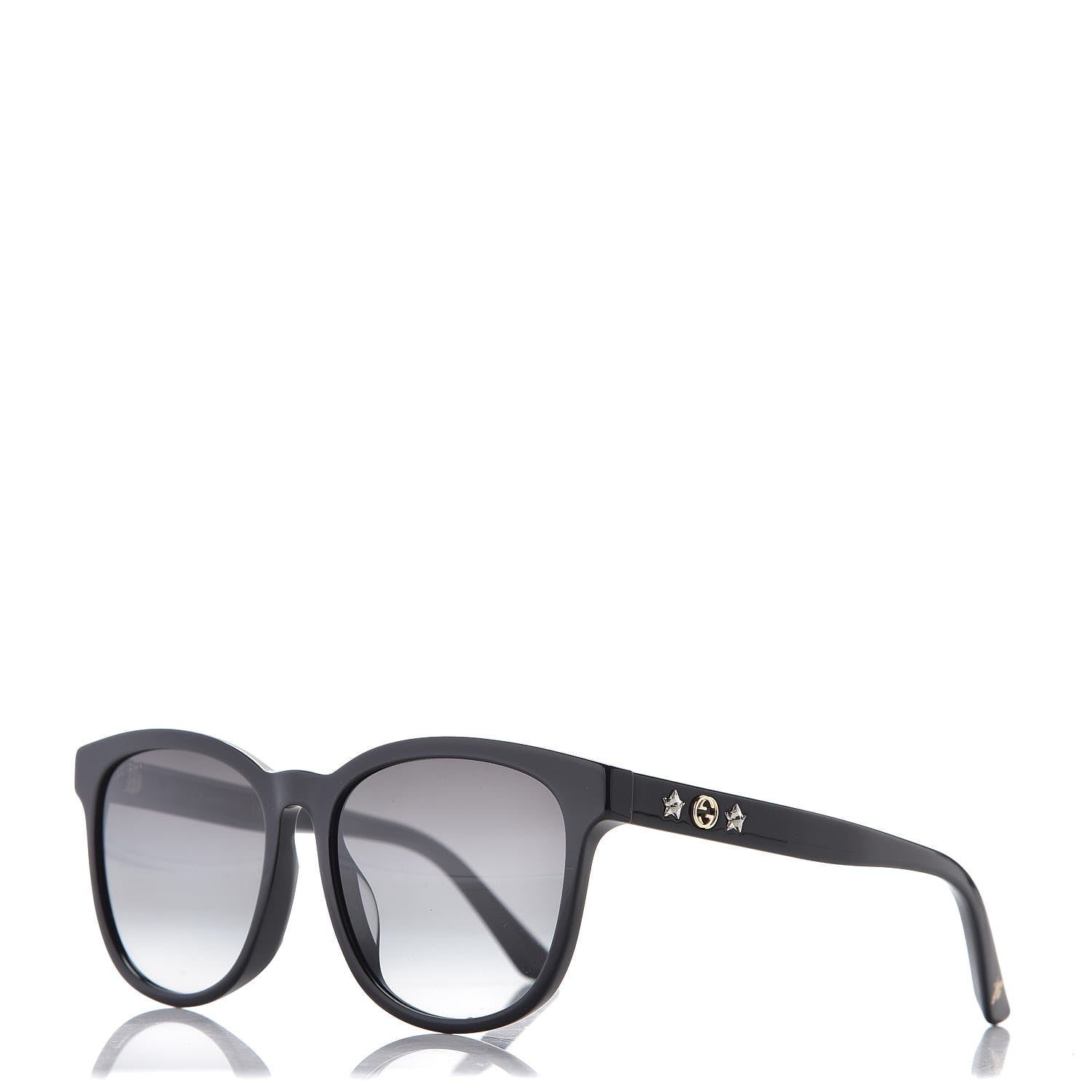 Gucci Round Frame Star Sunglasses GG0232SK Black 1 of 8