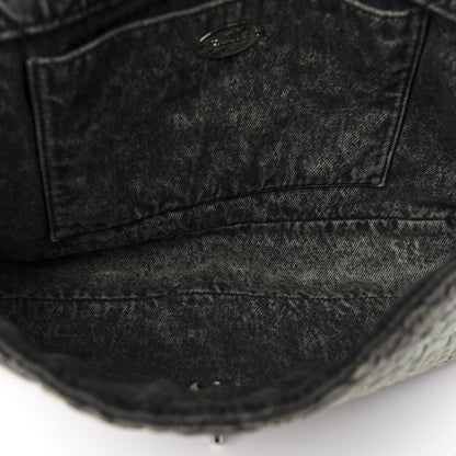 Chanel Denim Quilted Denimpression Flap Green Black 5 of 10
