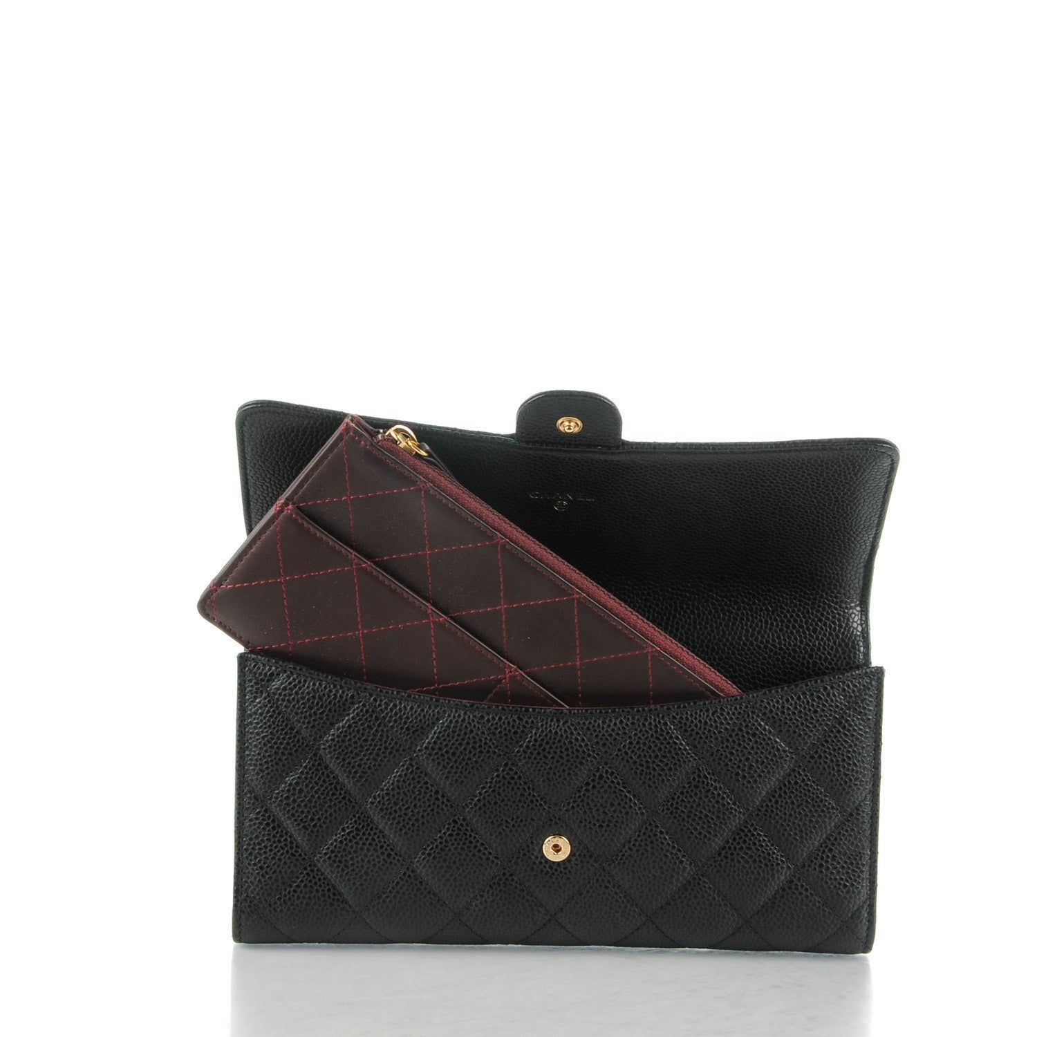 Chanel Caviar Quilted Travel Wallet Black 5 of 9