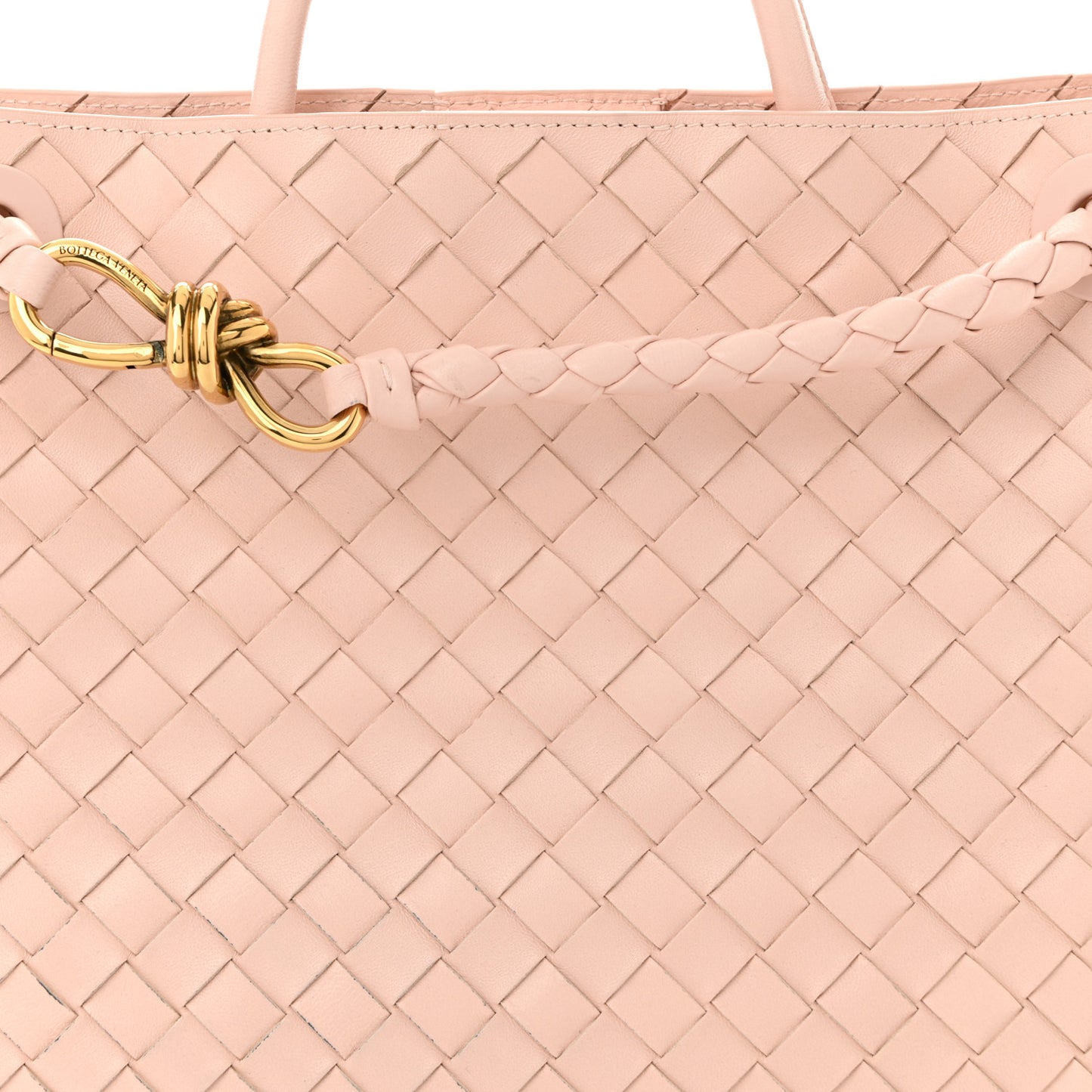 Nappa Intrecciato Medium Andiamo Shoulder Bag Lotus