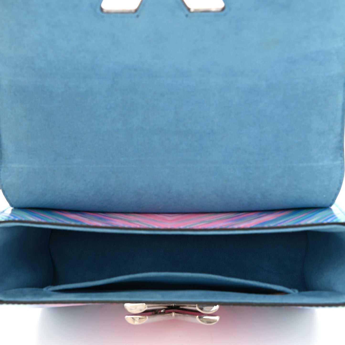 Epi Tropical Twist Shoulder Bag MM Blue Rose