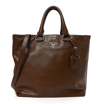 Prada Soft Calf Shopping Tote Palissandro 1 of 9