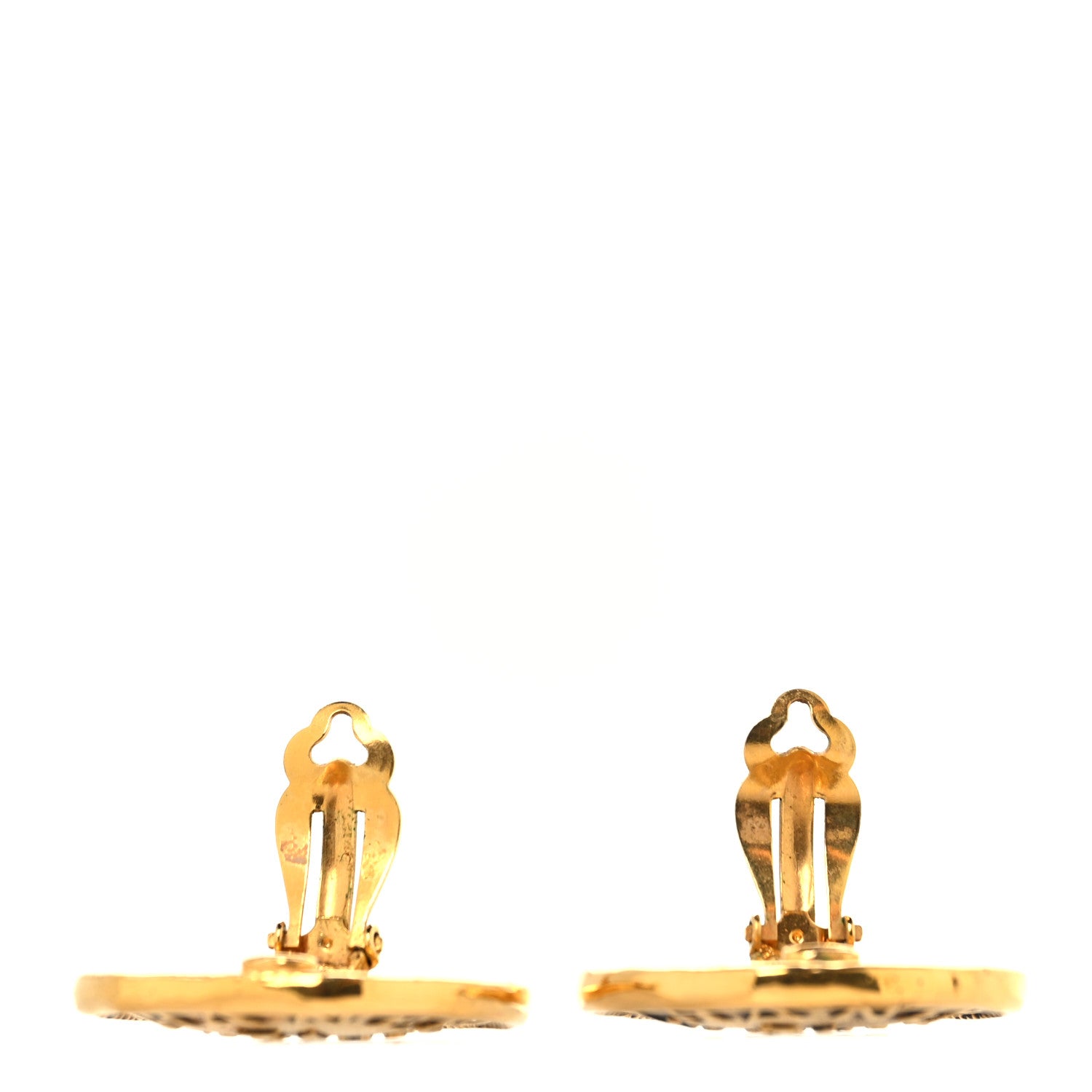 Chanel Metal Rue Cambon Clip On Earrings Gold 4 of 8