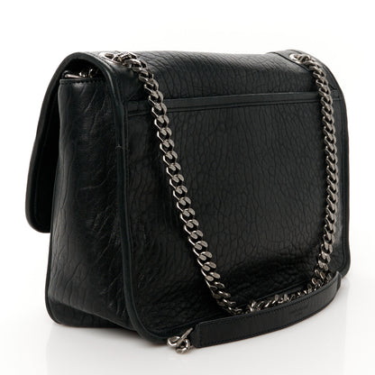 Saint Laurent Grained Lambskin Monogram Medium Niki Chain Satchel Black 3 of 10