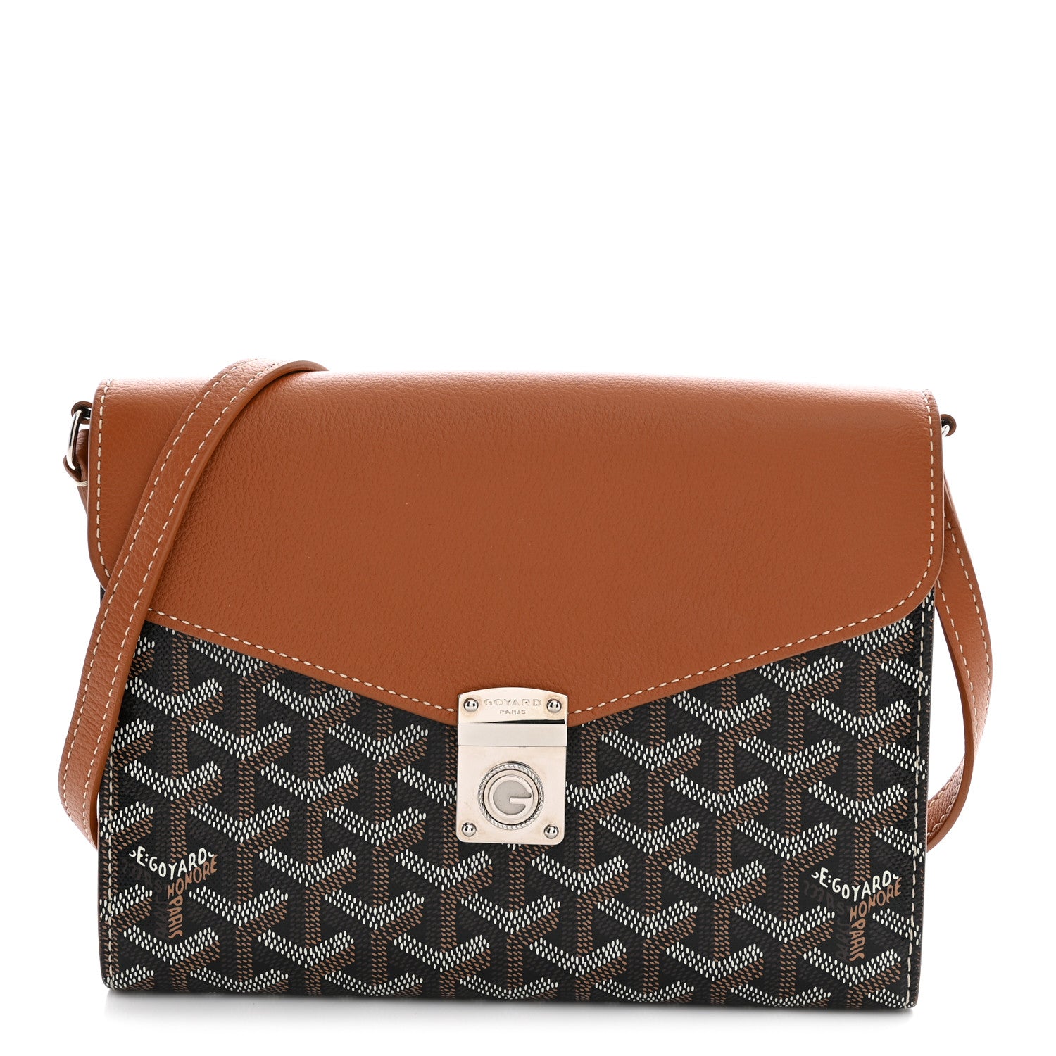 Goyard Goyardine Calfskin Chypre Wallet Pouch Black Gold 1 of 10