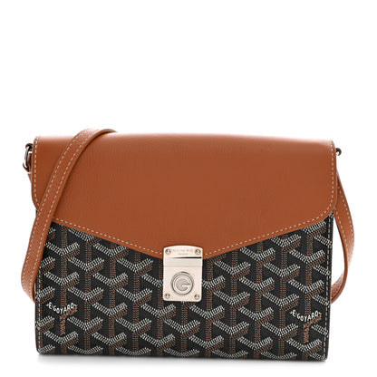 Goyard Goyardine Calfskin Chypre Wallet Pouch Black Gold 1 of 10