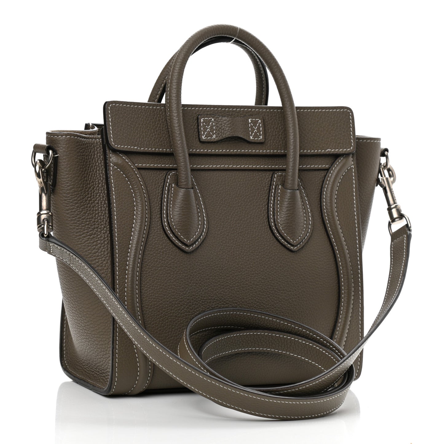 Drummed Calfskin Nano Luggage Souris