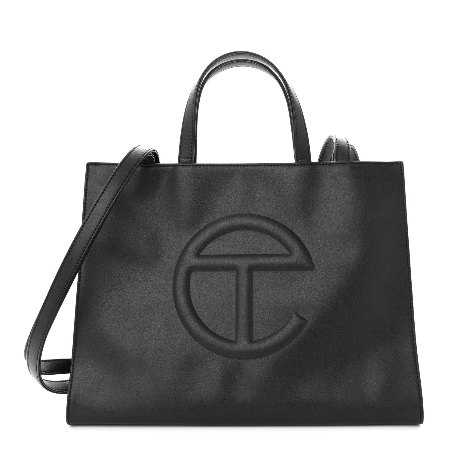 Telfar Vegan Leather Medium Shopping Bag Black 1 of 10