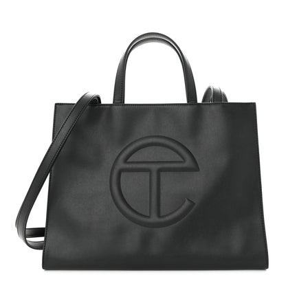 Telfar Vegan Leather Medium Shopping Bag Black 1 of 10