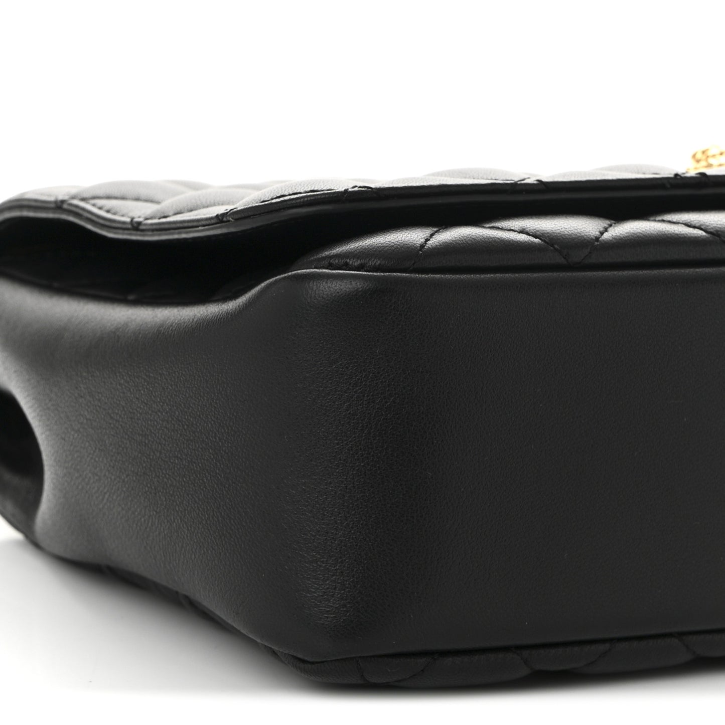 Nappa Quilted La Medusa Chain Crossbody Black