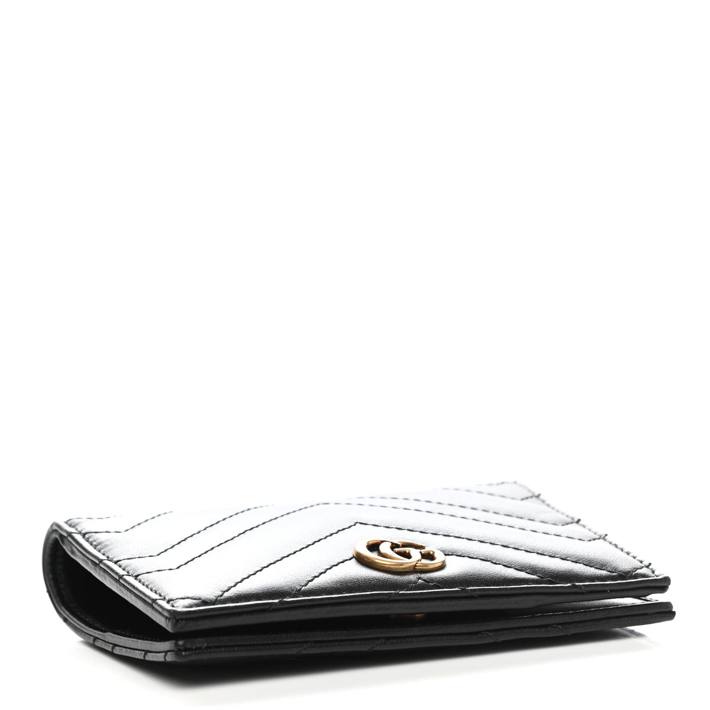 Calfskin Matelasse GG Marmont Passport Case Black